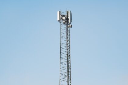 A mobile phone base station tower