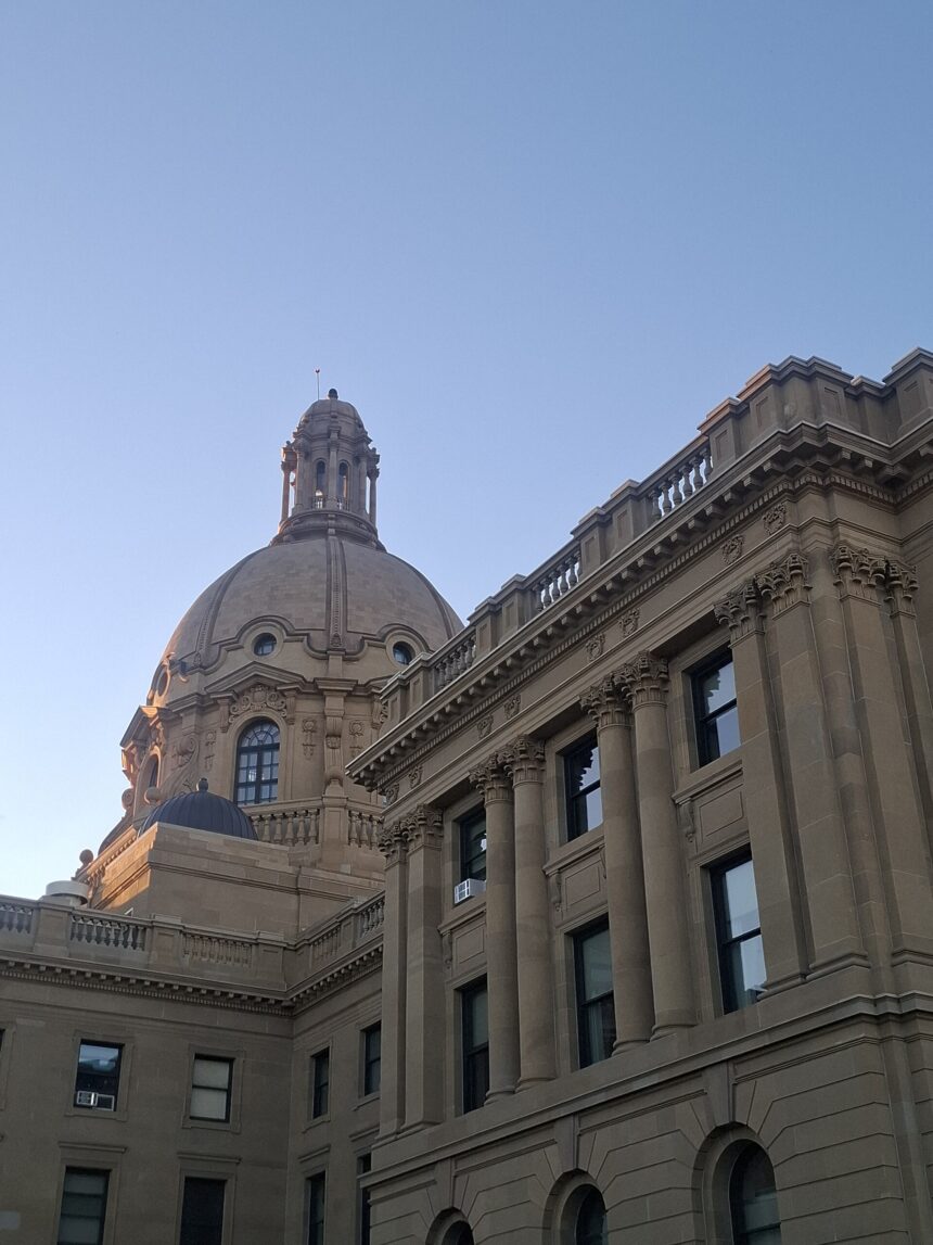 Facade of the Alberta Legislature Building in Edmonton
