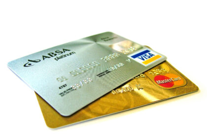 A fanned stack of credit cards