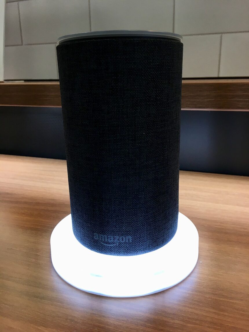 An Amazon Echo smart speaker