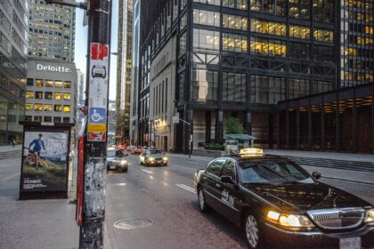 Bank towers along Bay Street in Toronto's financial district