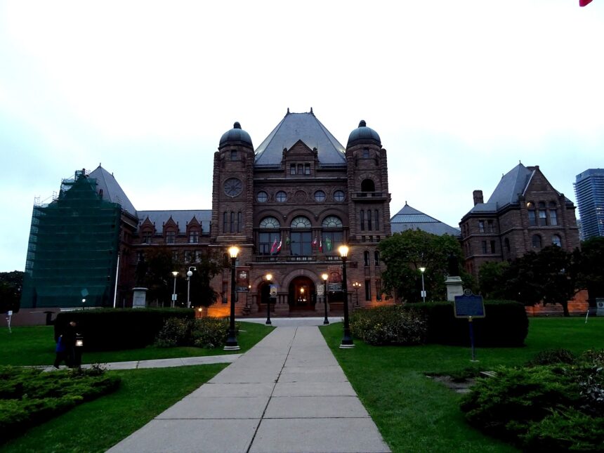 Ontario Legislative Building at Queen's Park in Toronto